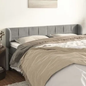 Light gray velvet headboard 183x23x78/88 cm by vidaXL, Headboards and footboards - Ref: Foro24-3117204, Price: 69,88 €, Disco...