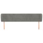 Hellgraues Samtkopfteil 183x23x78/88 cm von vidaXL, Kopf- und Fußteile - Ref: Foro24-3117204, Preis: 73,01 €, Rabatt: %