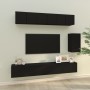 6-teiliges TV-Möbelset aus schwarzem Sperrholz von vidaXL, TV-Möbel - Ref: Foro24-3114615, Preis: 217,86 €, Rabatt: %