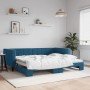 Sofá cama nido terciopelo azul 90x200 cm en Camas y somieres | Comprar online en Foro24