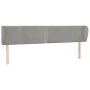 Cabecero de terciopelo gris claro 203x23x78/88 cm de vidaXL, Cabeceros y pies de cama - Ref: Foro24-3117070, Precio: 63,30 €,...