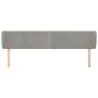 Cabecero de terciopelo gris claro 203x23x78/88 cm de vidaXL, Cabeceros y pies de cama - Ref: Foro24-3117070, Precio: 63,30 €,...