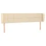 Cream fabric headboard 203x23x78/88 cm by vidaXL, Headboards and footboards - Ref: Foro24-3117171, Price: 74,52 €, Discount: %