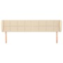Cabecero de tela color crema 203x23x78/88 cm de vidaXL, Cabeceros y pies de cama - Ref: Foro24-3117171, Precio: 68,49 €, Desc...