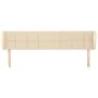 Cabecero de tela color crema 203x23x78/88 cm de vidaXL, Cabeceros y pies de cama - Ref: Foro24-3117171, Precio: 73,58 €, Desc...