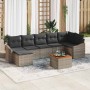 Conjunto de sofá de jardín con cojín 8 pcs Gris Poliratán