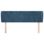 Dunkelblaues Samtkopfteil 147x23x78/88 cm von vidaXL, Kopf- und Fußteile - Ref: Foro24-3117196, Preis: 57,32 €, Rabatt: %