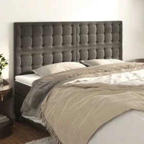 Headboards 4 units of dark gray velvet 90x5x78/88 cm by vidaXL, Headboards and footboards - Ref: Foro24-3116827, Price: 105,8...