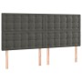 Kopfteile 4 Einheiten aus dunkelgrauem Samt 90x5x78/88 cm von vidaXL, Kopf- und Fußteile - Ref: Foro24-3116827, Preis: 107,88...