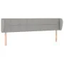 Light gray fabric headboard 203x23x78/88 cm by vidaXL, Headboards and footboards - Ref: Foro24-3117166, Price: 73,21 €, Disco...