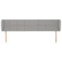 Light gray fabric headboard 203x23x78/88 cm by vidaXL, Headboards and footboards - Ref: Foro24-3117166, Price: 73,21 €, Disco...