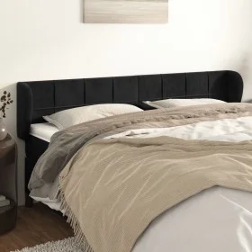 Kopfteil aus schwarzem Samt, 183 x 23 x 78/88 cm von vidaXL, Kopf- und Fußteile - Ref: Foro24-3117206, Preis: 80,86 €, Rabatt: %