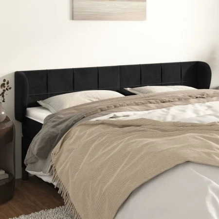Kopfteil aus schwarzem Samt, 183 x 23 x 78/88 cm von vidaXL, Kopf- und Fußteile - Ref: Foro24-3117206, Preis: 80,86 €, Rabatt: %