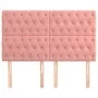 Kopfteile 4 Einheiten aus rosa Samt 80x7x78/88 cm von vidaXL, Kopf- und Fußteile - Ref: Foro24-3116727, Preis: 130,22 €, Raba...