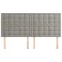 Cabeceros 4 unidades de terciopelo gris claro 90x5x78/88 cm de vidaXL, Cabeceros y pies de cama - Ref: Foro24-3116826, Precio...