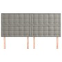 Kopfteile 4 Einheiten aus hellgrauem Samt 90x5x78/88 cm von vidaXL, Kopf- und Fußteile - Ref: Foro24-3116826, Preis: 112,89 €...