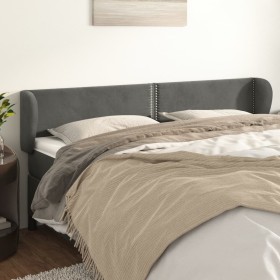 Kopfteil aus dunkelgrauem Samt, 203 x 23 x 78/88 cm von vidaXL, Kopf- und Fußteile - Ref: Foro24-3117071, Preis: 63,38 €, Rab...