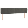 Kopfteil aus dunkelgrauem Samt, 203 x 23 x 78/88 cm von vidaXL, Kopf- und Fußteile - Ref: Foro24-3117071, Preis: 63,38 €, Rab...