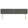 Cabecero de terciopelo gris oscuro 203x23x78/88 cm de vidaXL, Cabeceros y pies de cama - Ref: Foro24-3117071, Precio: 63,11 €...