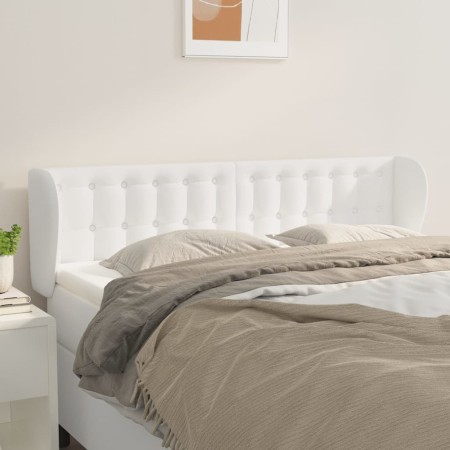 Cabecero de cuero sintético blanco 147x23x78/88 cm de vidaXL, Cabeceros y pies de cama - Ref: Foro24-3117235, Precio: 81,71 €...