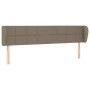 Cabecero de tela gris taupe 203x23x78/88 cm de vidaXL, Cabeceros y pies de cama - Ref: Foro24-3117170, Precio: 69,28 €, Descu...