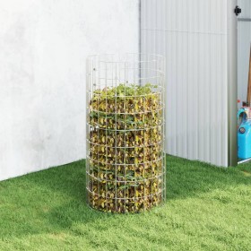 Compostador de jardín acero galvanizado Ø50x100 cm