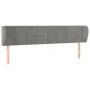 Cabecero de terciopelo gris claro 203x23x78/88 cm de vidaXL, Cabeceros y pies de cama - Ref: Foro24-3117210, Precio: 67,57 €,...