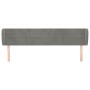 Hellgraues Samtkopfteil 203x23x78/88 cm von vidaXL, Kopf- und Fußteile - Ref: Foro24-3117210, Preis: 69,90 €, Rabatt: %