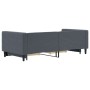 Sofá cama nido con cajones terciopelo gris oscuro 90x200 cm