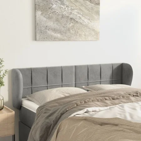Hellgraues Samtkopfteil 147x23x78/88 cm von vidaXL, Kopf- und Fußteile - Ref: Foro24-3117192, Preis: 80,57 €, Rabatt: %