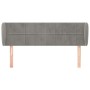 Cabecero de terciopelo gris claro 147x23x78/88 cm de vidaXL, Cabeceros y pies de cama - Ref: Foro24-3117192, Precio: 65,26 €,...