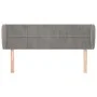 Light gray velvet headboard 147x23x78/88 cm by vidaXL, Headboards and footboards - Ref: Foro24-3117192, Price: 79,50 €, Disco...