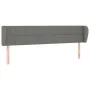 Cabecero de tela gris oscuro 203x23x78/88 cm de vidaXL, Cabeceros y pies de cama - Ref: Foro24-3117167, Precio: 79,28 €, Desc...