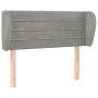 Hellgraues Samtkopfteil 83x23x78/88 cm von vidaXL, Kopf- und Fußteile - Ref: Foro24-3117314, Preis: 48,19 €, Rabatt: %