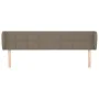 Taupe gray fabric headboard 183x23x78/88 cm by vidaXL, Headboards and footboards - Ref: Foro24-3117162, Price: 66,28 €, Disco...