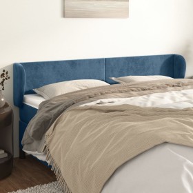 Dark blue velvet headboard 183x23x78/88 cm by vidaXL, Headboards and footboards - Ref: Foro24-3116928, Price: 73,29 €, Discou...