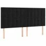 Cabeceros 4 unidades de terciopelo negro 90x5x78/88 cm de vidaXL, Cabeceros y pies de cama - Ref: Foro24-3116828, Precio: 119...
