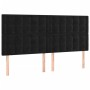 Kopfteile 4 Einheiten aus schwarzem Samt 90x5x78/88 cm von vidaXL, Kopf- und Fußteile - Ref: Foro24-3116828, Preis: 112,89 €,...