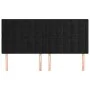 Cabeceros 4 unidades de terciopelo negro 90x5x78/88 cm de vidaXL, Cabeceros y pies de cama - Ref: Foro24-3116828, Precio: 119...