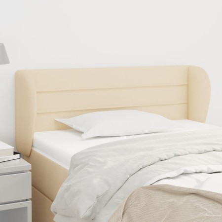 Cabecero de tela color crema 93x23x78/88 cm de vidaXL, Cabeceros y pies de cama - Ref: Foro24-3117271, Precio: 61,12 €, Descu...