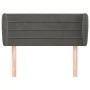 Cabecero de terciopelo gris oscuro 93x23x78/88 cm de vidaXL, Cabeceros y pies de cama - Ref: Foro24-3117321, Precio: 50,87 €,...