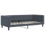 Sofá cama nido con cajones terciopelo gris oscuro 90x190 cm