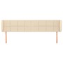 Kopfteil aus cremefarbenem Stoff, 183 x 23 x 78/88 cm von vidaXL, Kopf- und Fußteile - Ref: Foro24-3117163, Preis: 84,81 €, R...