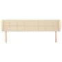 Kopfteil aus cremefarbenem Stoff, 183 x 23 x 78/88 cm von vidaXL, Kopf- und Fußteile - Ref: Foro24-3117163, Preis: 82,05 €, R...
