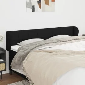Black fabric headboard 203x23x78/88 cm by vidaXL, Headboards and footboards - Ref: Foro24-3117168, Price: 72,33 €, Discount: %