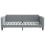 Sofá cama con colchón tela gris claro 80x200 cm
