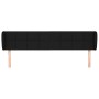 Cabecero de tela negro 203x23x78/88 cm de vidaXL, Cabeceros y pies de cama - Ref: Foro24-3117168, Precio: 72,01 €, Descuento: %