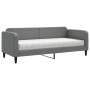 Sofá cama con colchón tela gris oscuro 80x200 cm