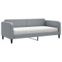Sofá cama con colchón tela gris claro 90x200 cm