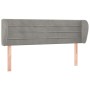 Cabecero de terciopelo gris claro 147x23x78/88 cm de vidaXL, Cabeceros y pies de cama - Ref: Foro24-3117332, Precio: 62,81 €,...